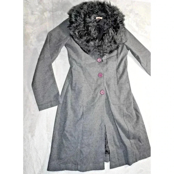 Vintage Forever 21 Coat Goth Cyber Medium Penny Lane Betsey Size M - Picture 8 of 14